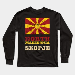 Flag of North Macedonia Long Sleeve T-Shirt